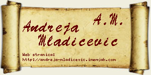 Andreja Mladićević vizit kartica